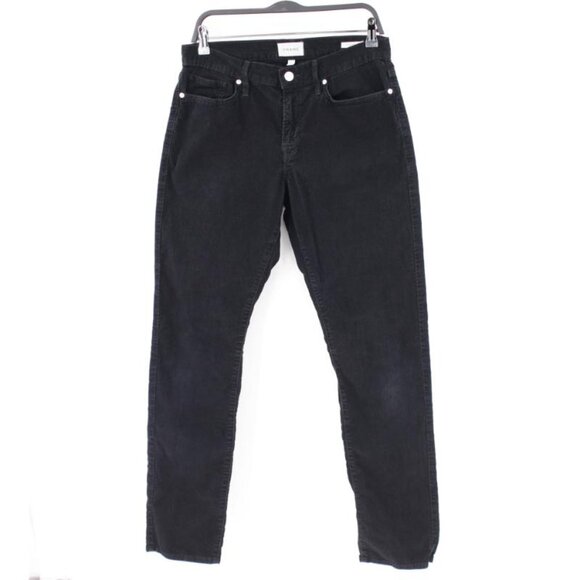 Frame pants Mens 31L31.5 L'Homme Slim corduroyl Mid Rise Stretch Noir Black - Picture 1 of 11